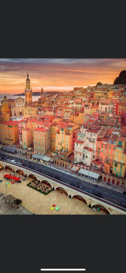 Menton Centre Vue Imprenable Sur Mer Et Jardin Bioves Exterior photo